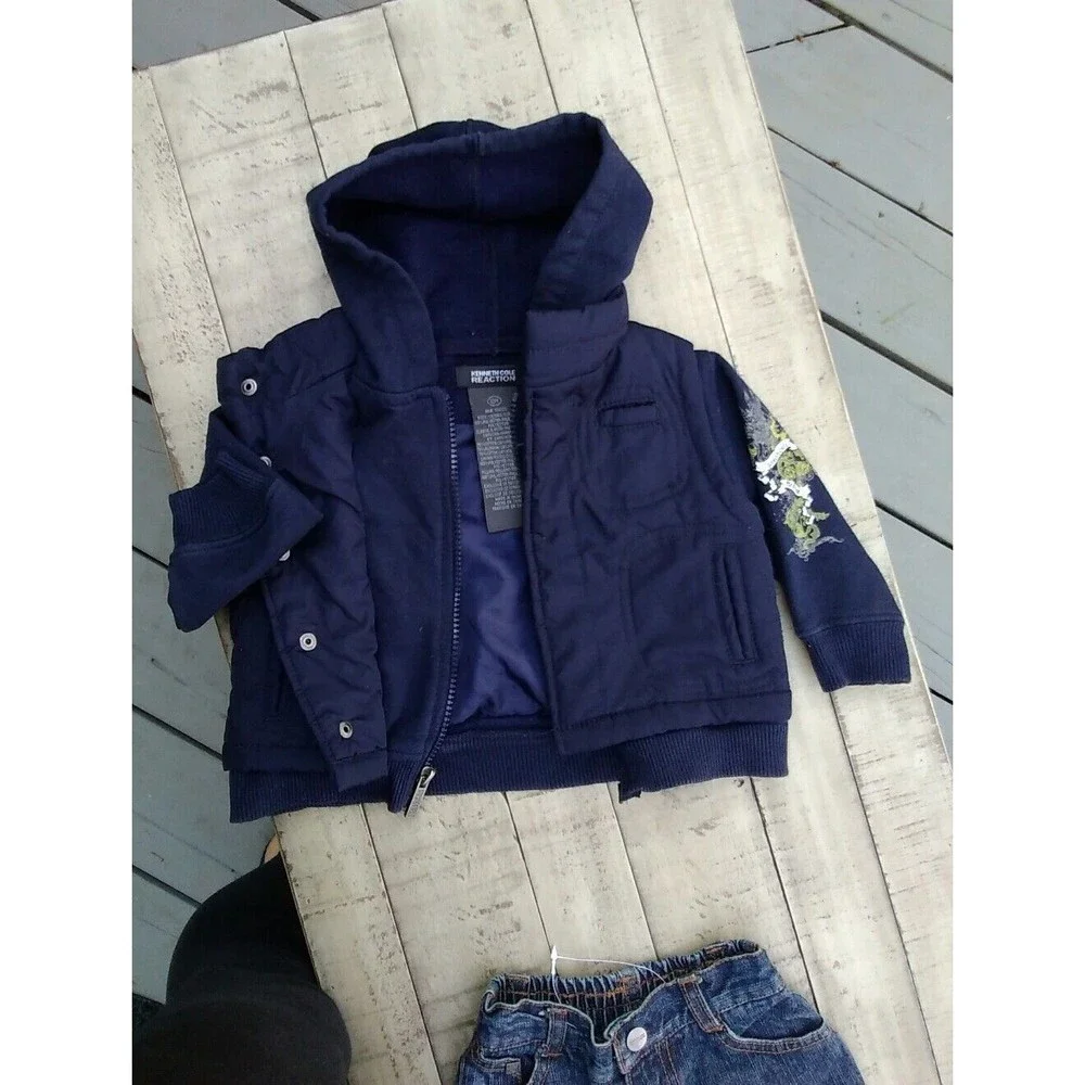 kenneth cole reaction boys baby jacket sweater navy outfit new pants jeans 12m